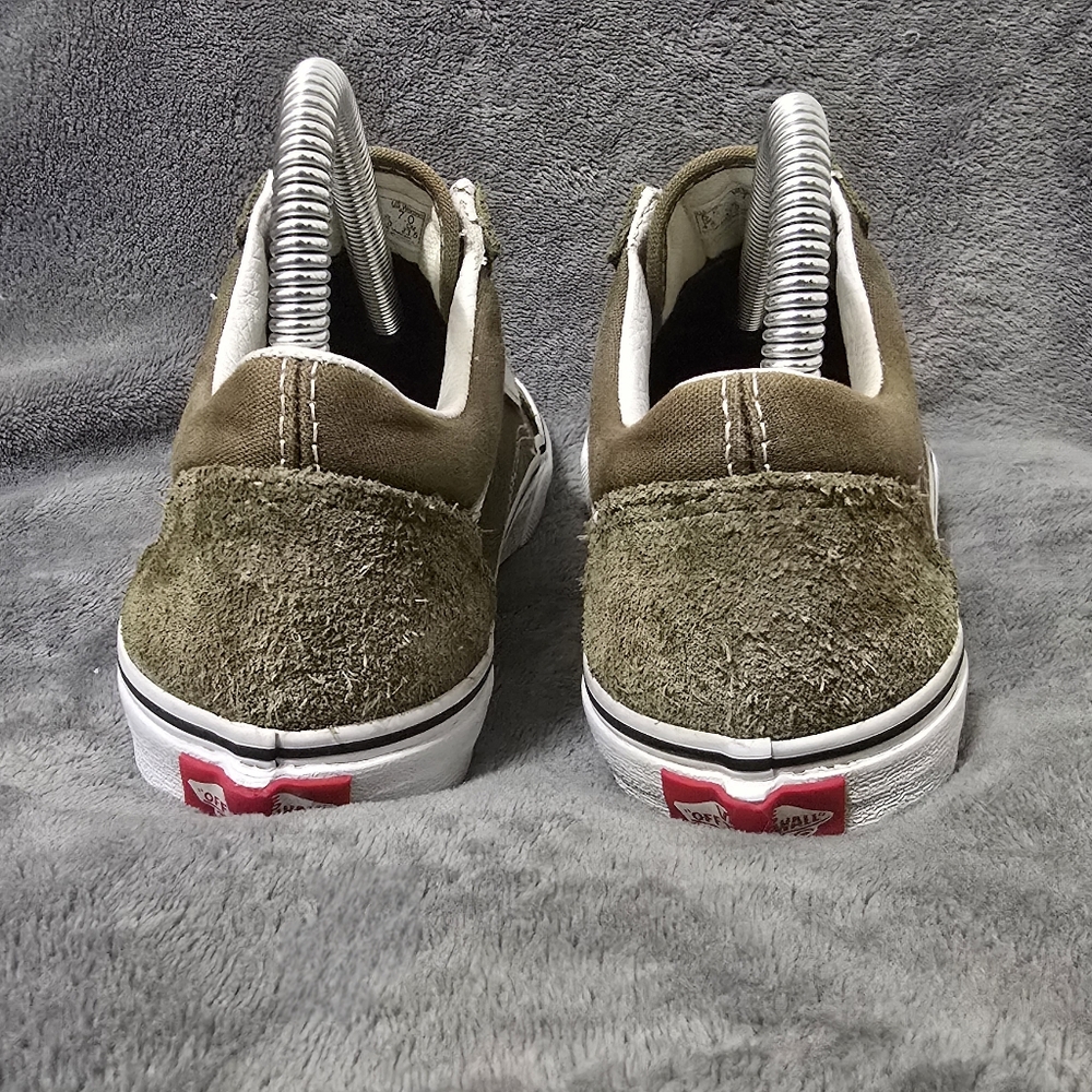 Vans Olive Green Suede Old Skool Sneakers - Picture 3 of 7